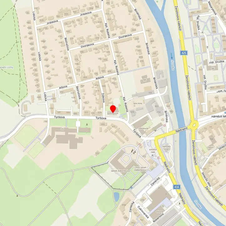 Mapa školy z Mapy.cz