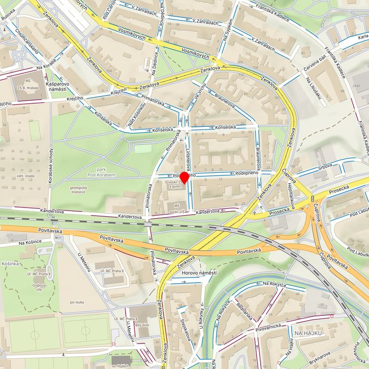 Mapa školy z Mapy.cz