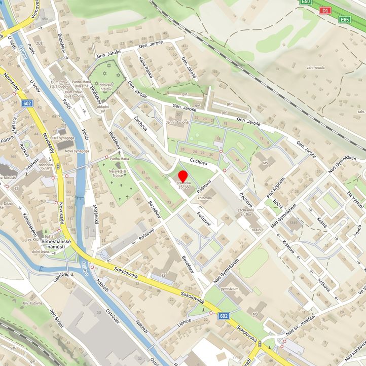 Mapa školy z Mapy.cz