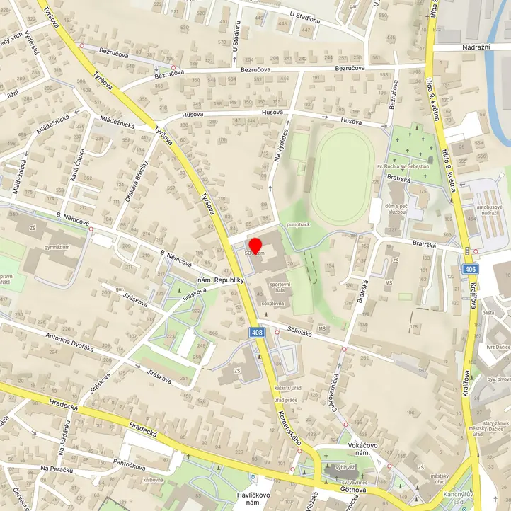 Mapa školy z Mapy.cz