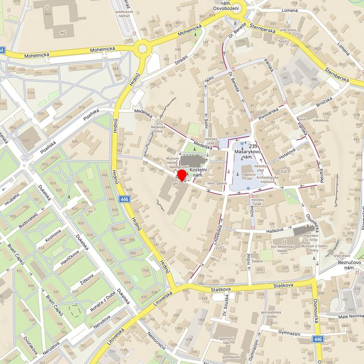 Mapa školy z Mapy.cz