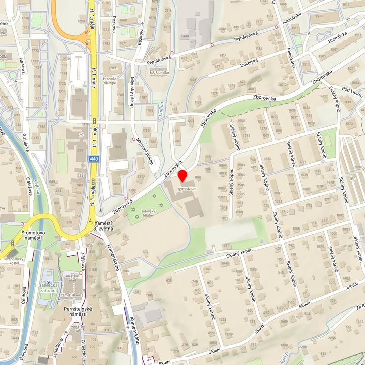 Mapa školy z Mapy.cz
