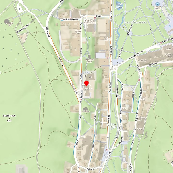 Mapa školy z Mapy.cz