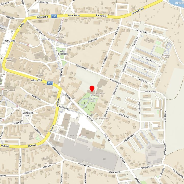 Mapa školy z Mapy.cz