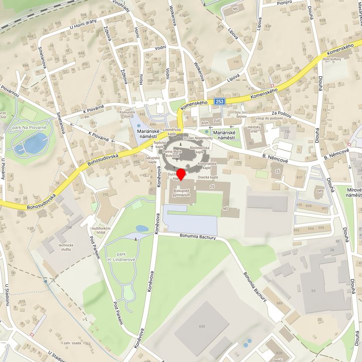 Mapa školy z Mapy.cz