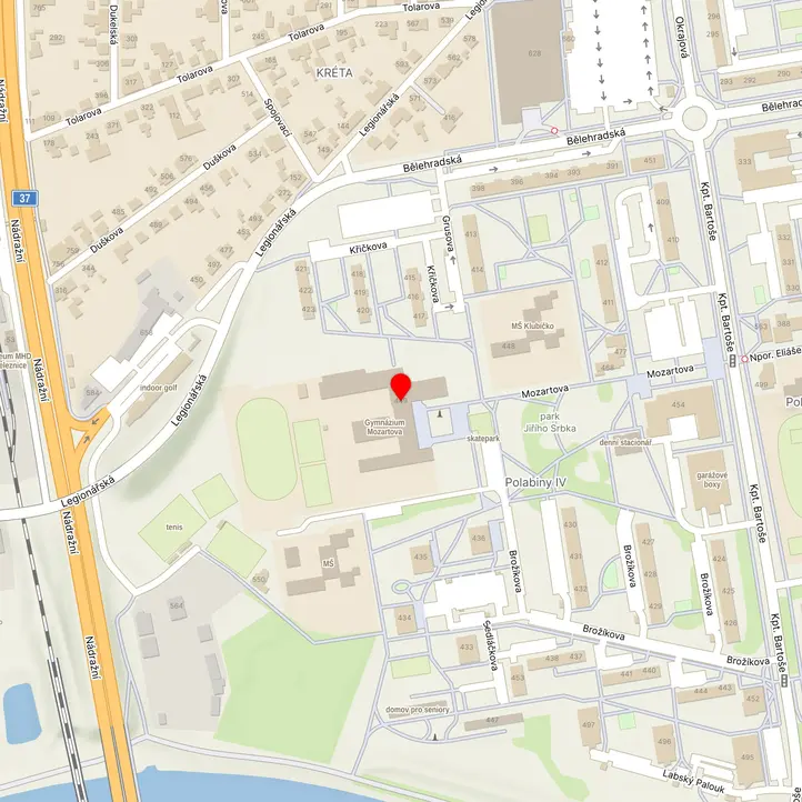 Mapa školy z Mapy.cz