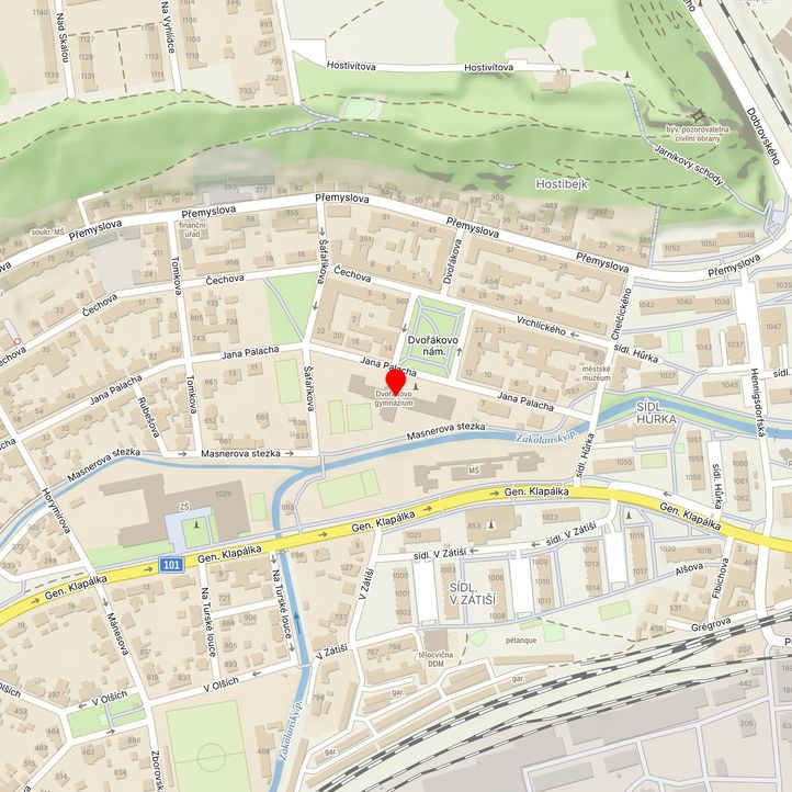 Mapa školy z Mapy.cz