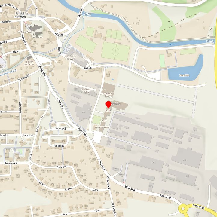 Mapa školy z Mapy.cz