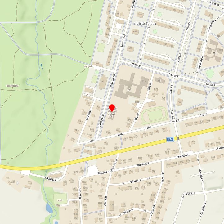 Mapa školy z Mapy.cz