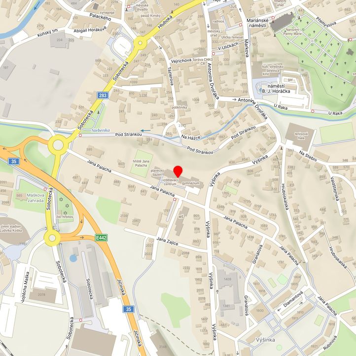 Mapa školy z Mapy.cz