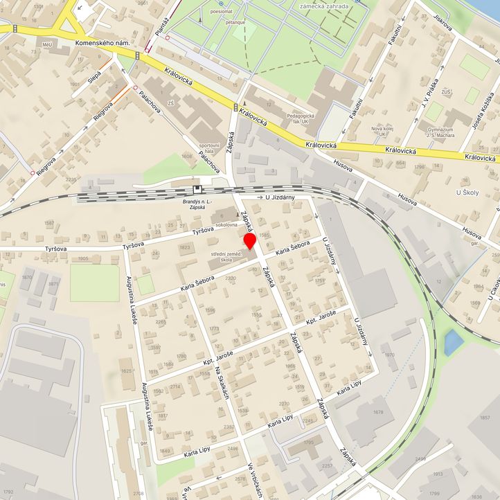 Mapa školy z Mapy.cz