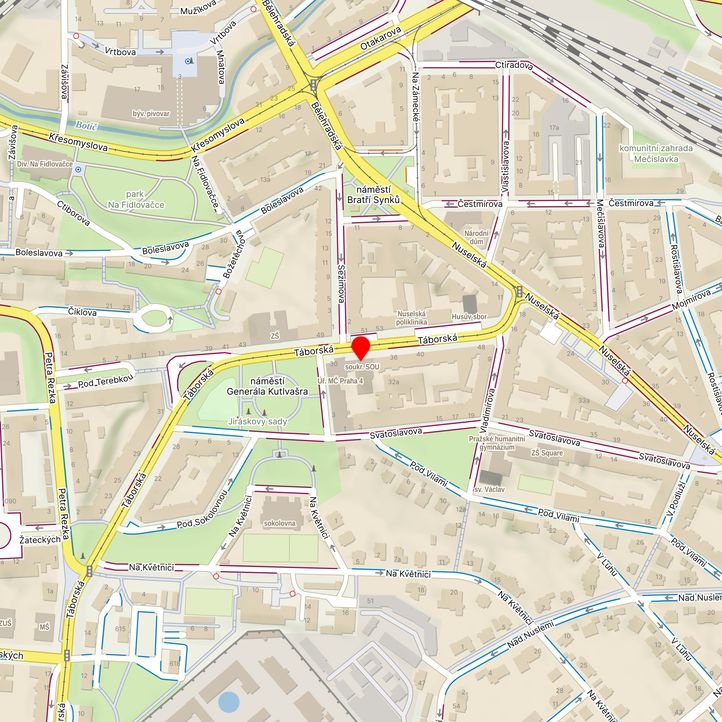 Mapa školy z Mapy.cz
