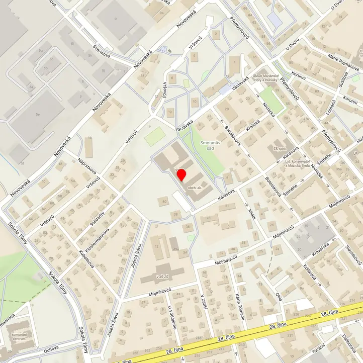 Mapa školy z Mapy.cz