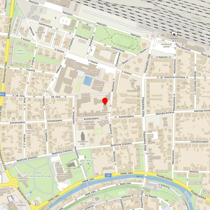 Mapa školy z Mapy.cz