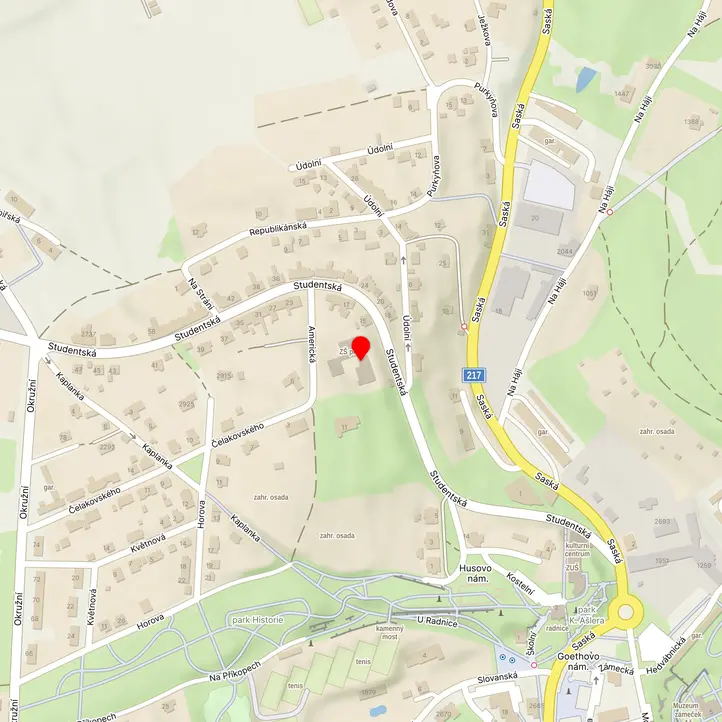 Mapa školy z Mapy.cz