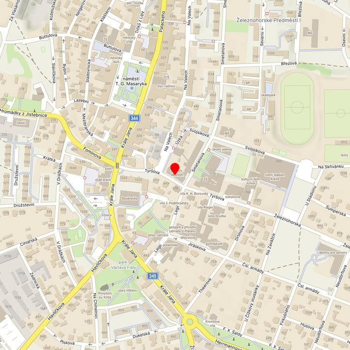 Mapa školy z Mapy.cz