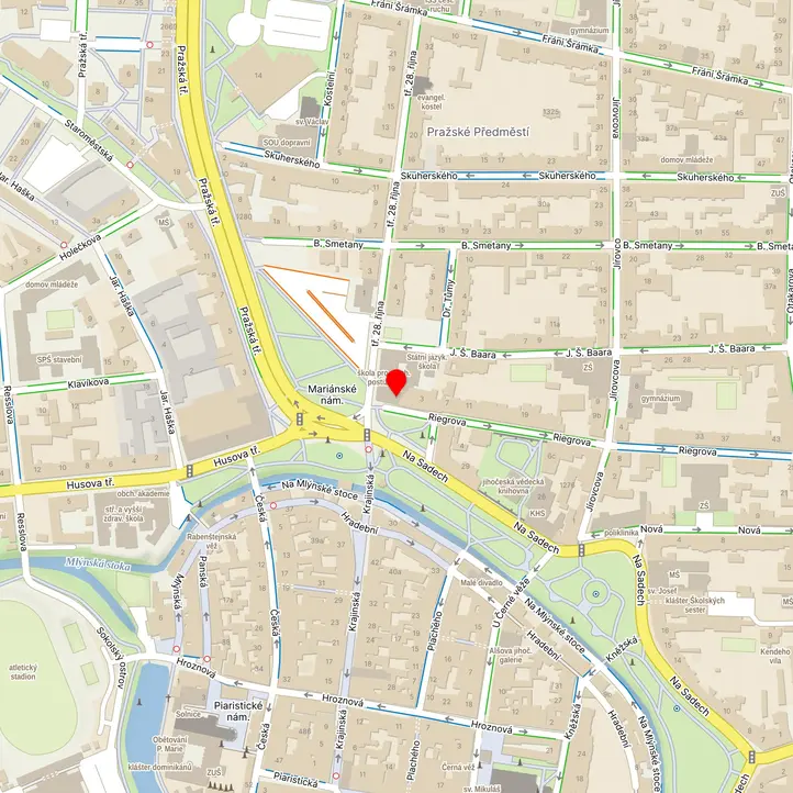 Mapa školy z Mapy.cz