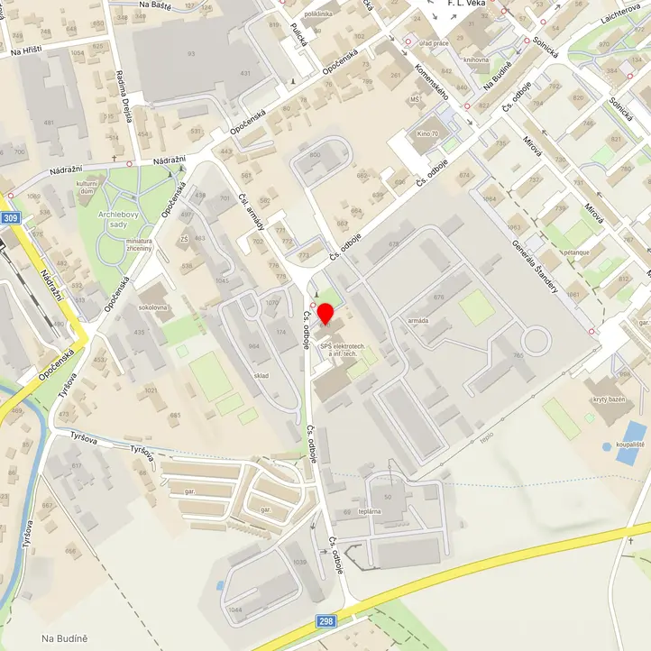 Mapa školy z Mapy.cz