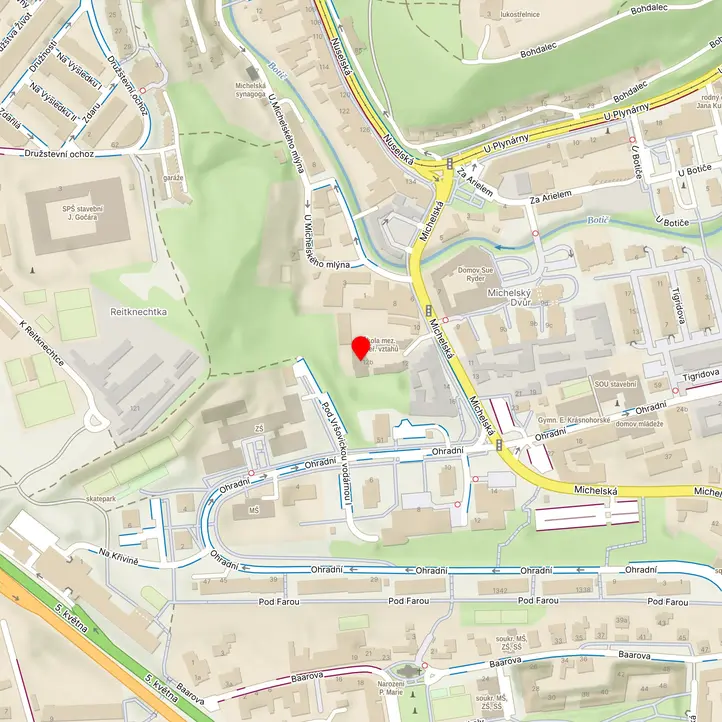Mapa školy z Mapy.cz