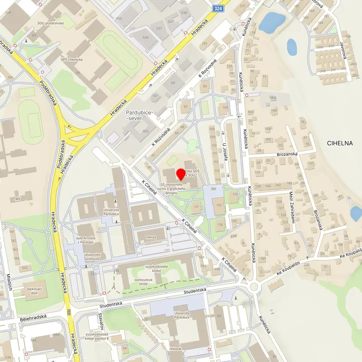 Mapa školy z Mapy.cz