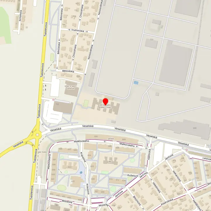 Mapa školy z Mapy.cz