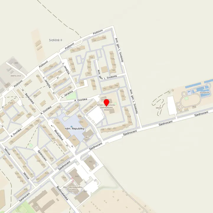 Mapa školy z Mapy.cz