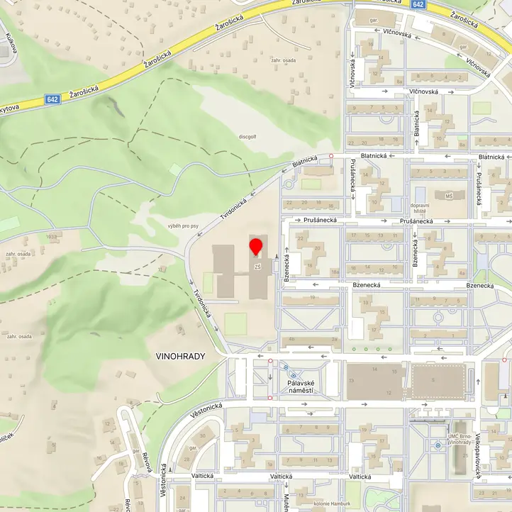 Mapa školy z Mapy.cz