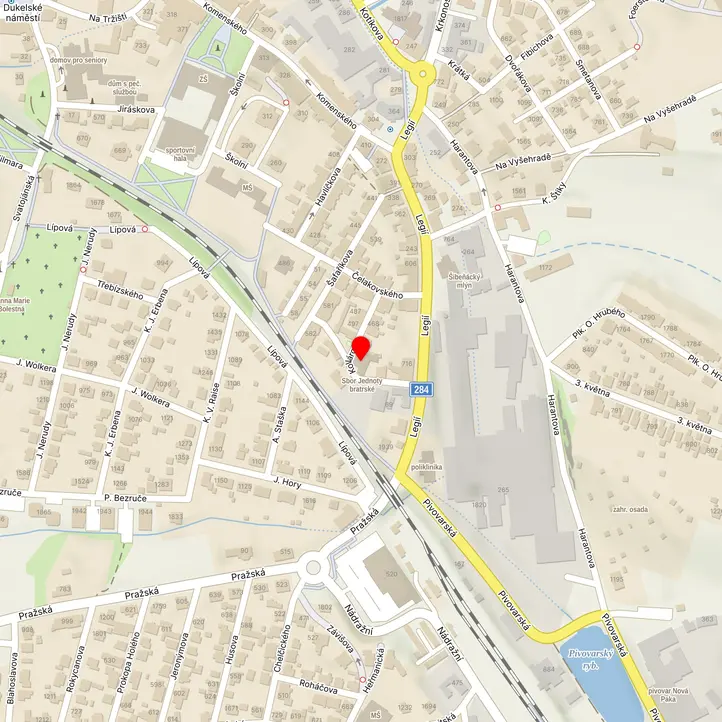 Mapa školy z Mapy.cz