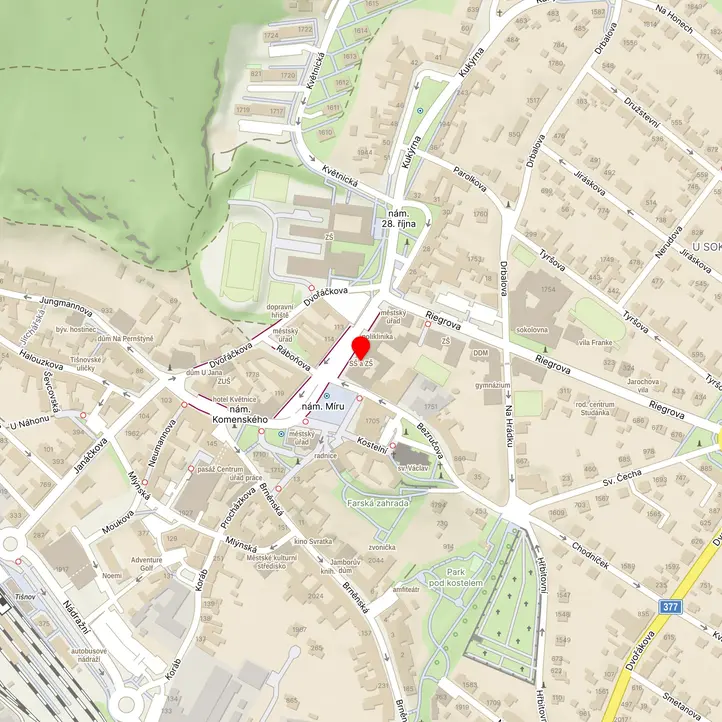 Mapa školy z Mapy.cz