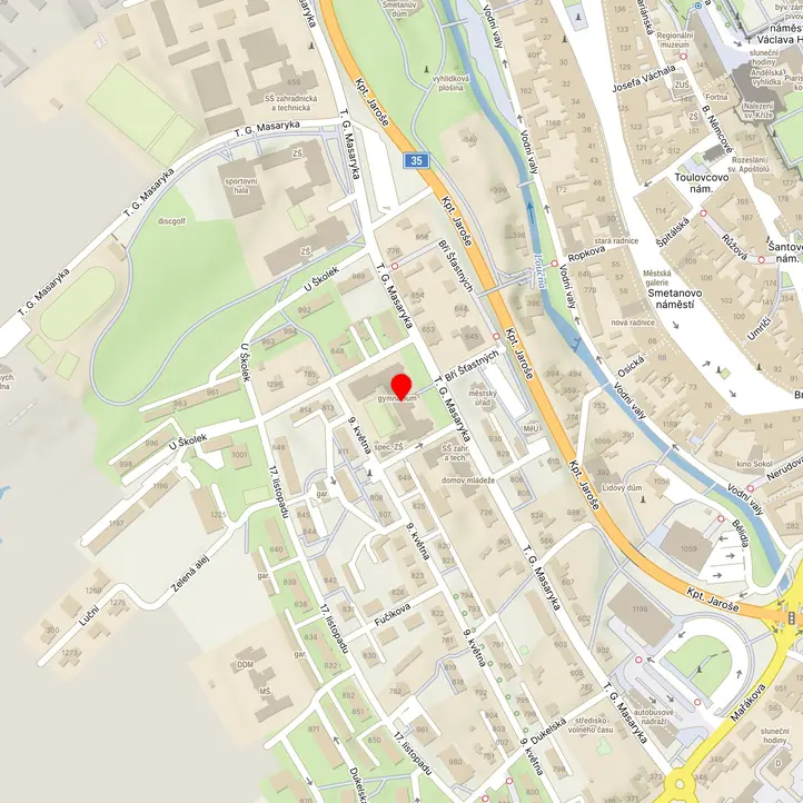 Mapa školy z Mapy.cz