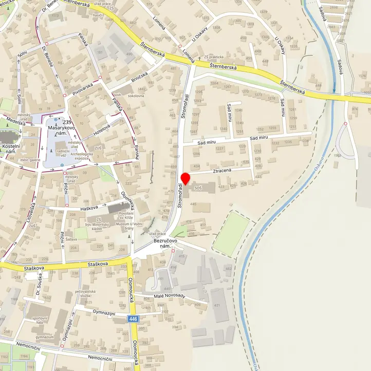 Mapa školy z Mapy.cz