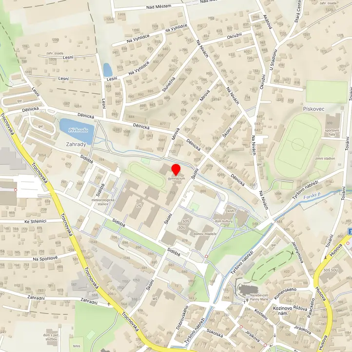 Mapa školy z Mapy.cz