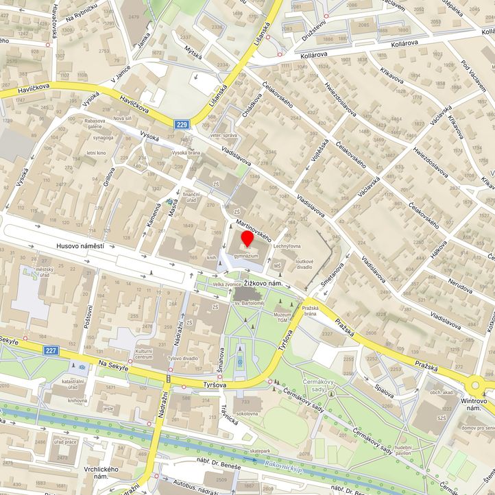 Mapa školy z Mapy.cz