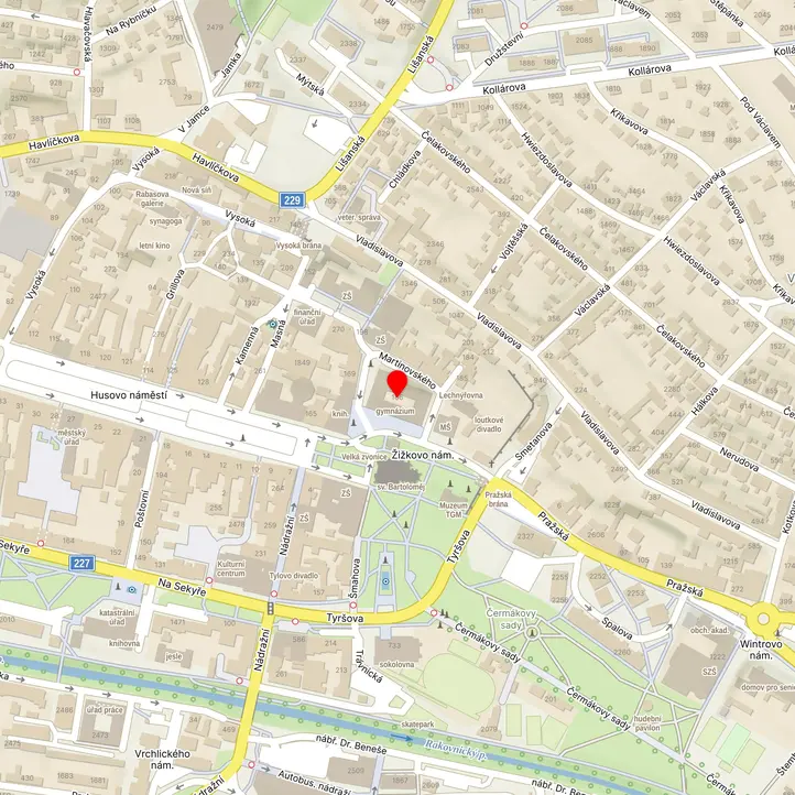 Mapa školy z Mapy.cz