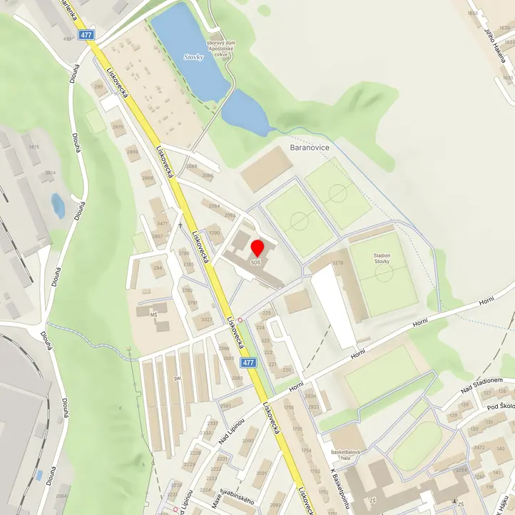 Mapa školy z Mapy.cz