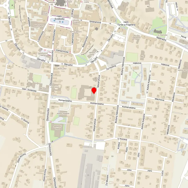 Mapa školy z Mapy.cz