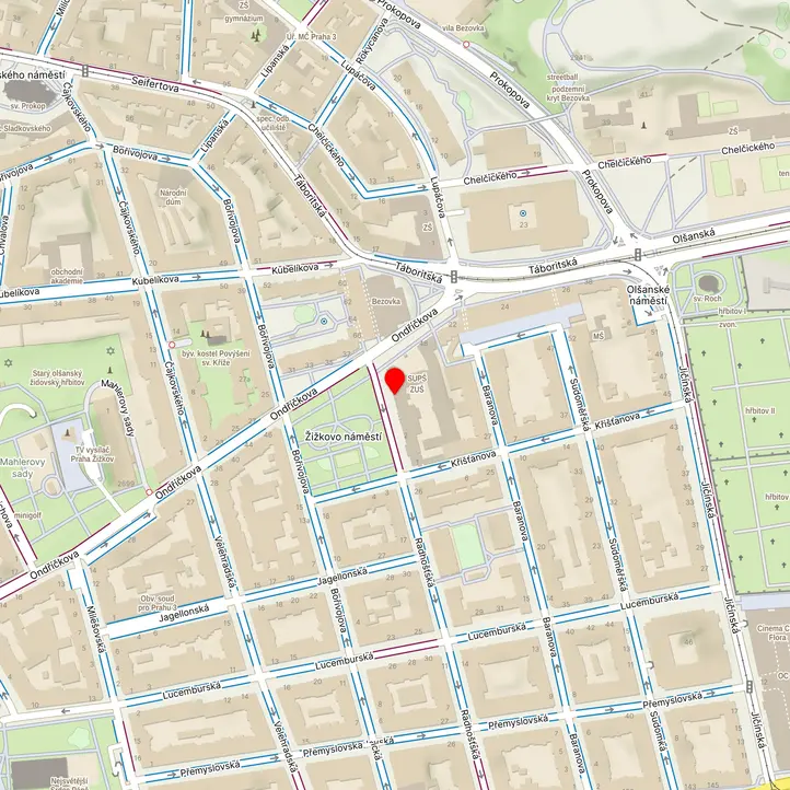 Mapa školy z Mapy.cz