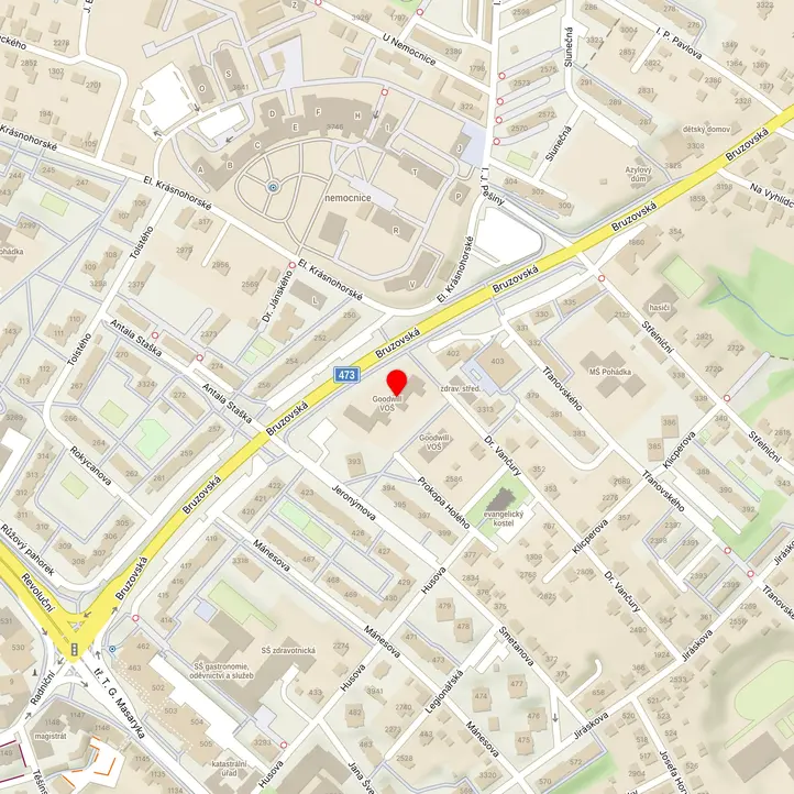 Mapa školy z Mapy.cz