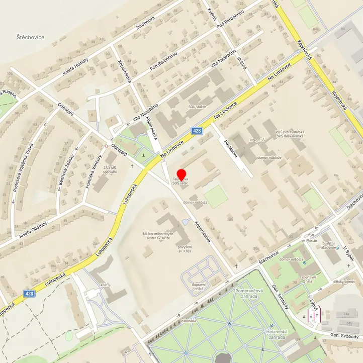 Mapa školy z Mapy.cz