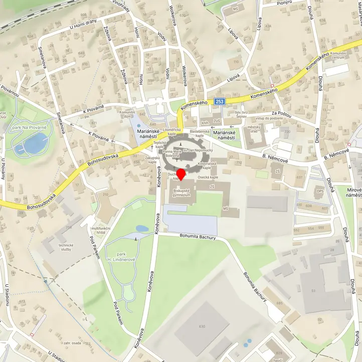 Mapa školy z Mapy.cz
