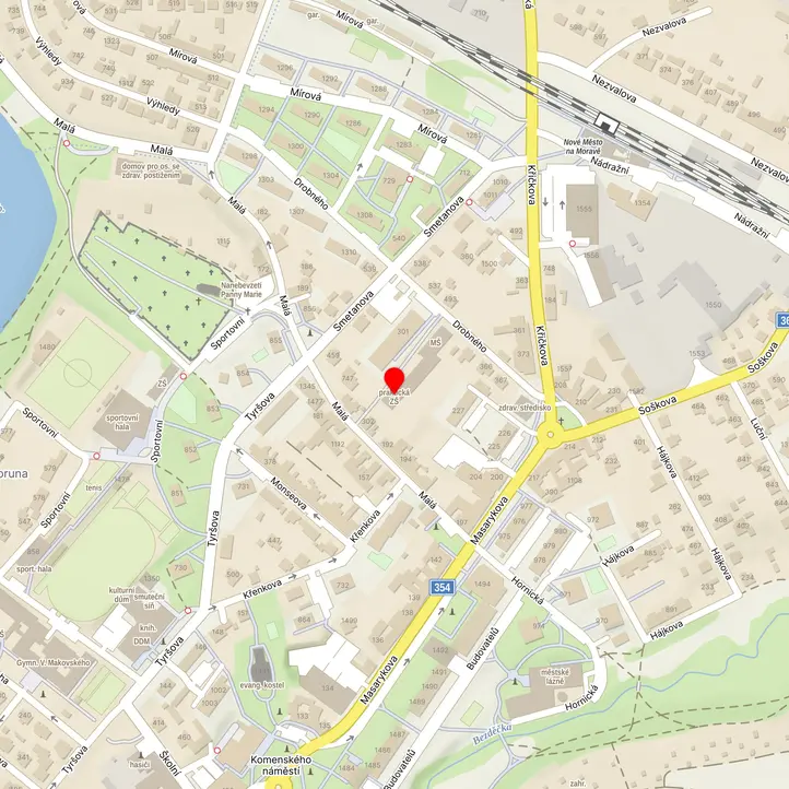 Mapa školy z Mapy.cz