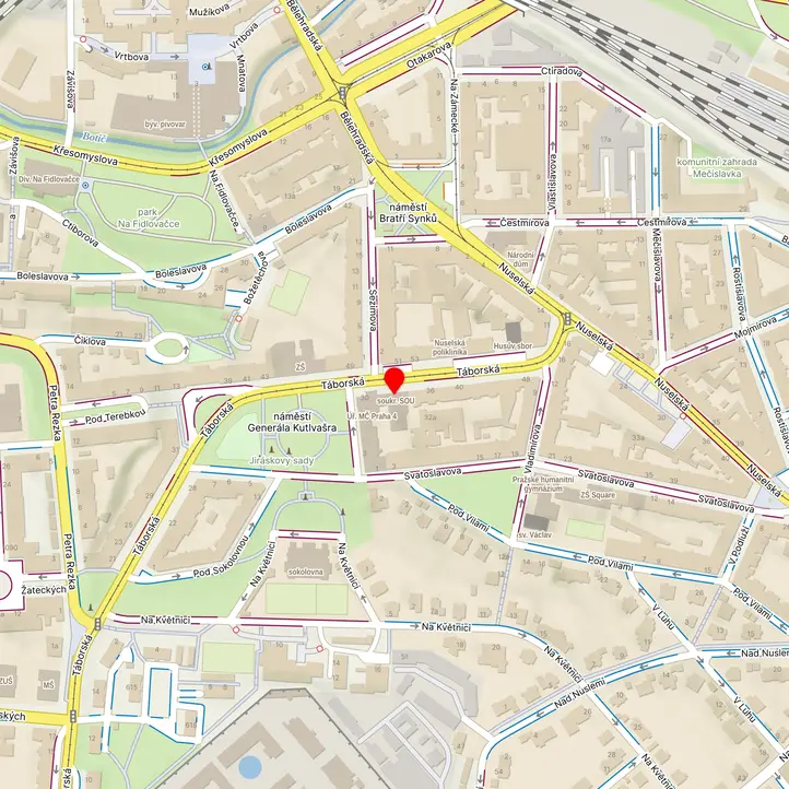 Mapa školy z Mapy.cz