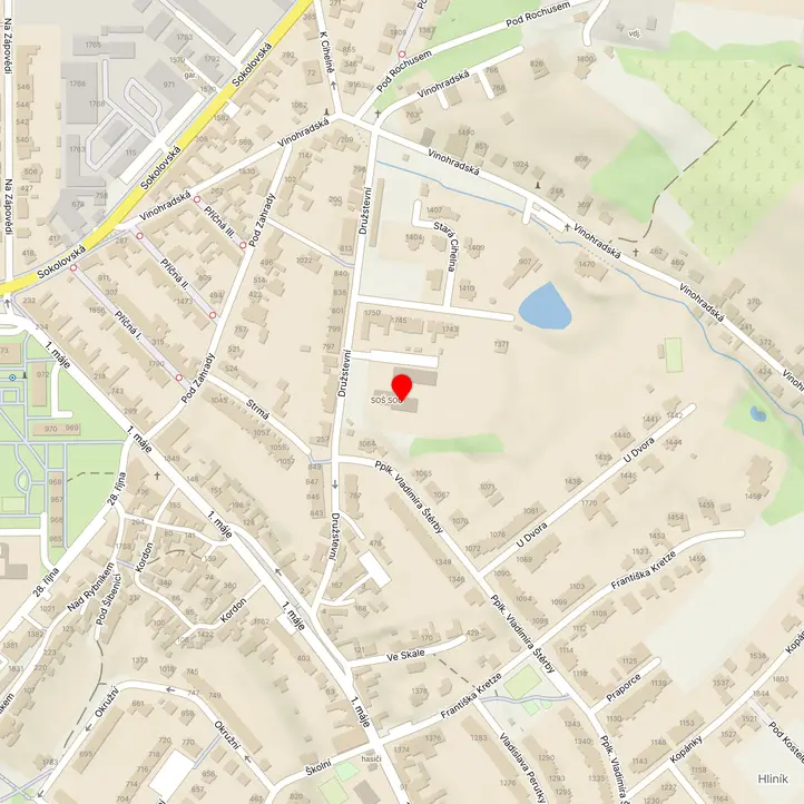 Mapa školy z Mapy.cz