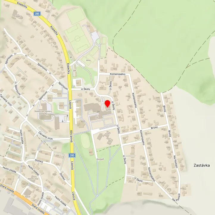 Mapa školy z Mapy.cz