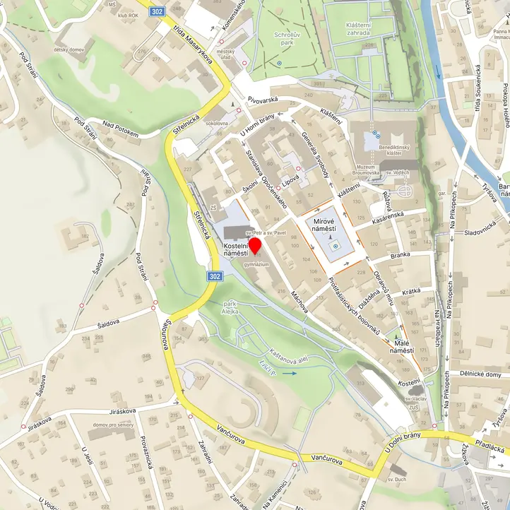 Mapa školy z Mapy.cz