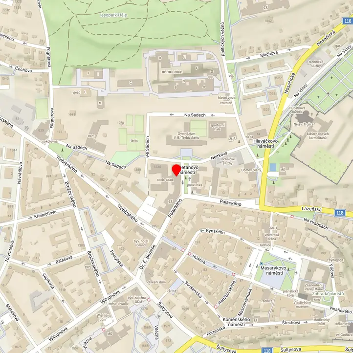 Mapa školy z Mapy.cz
