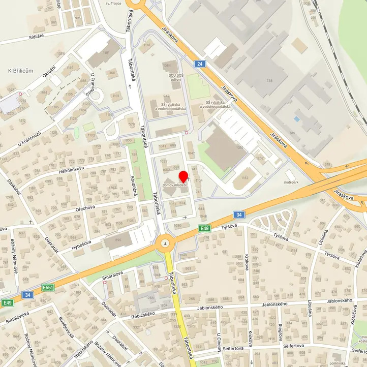 Mapa školy z Mapy.cz
