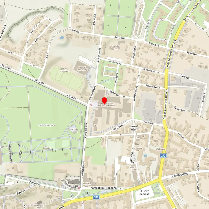 Mapa školy z Mapy.cz