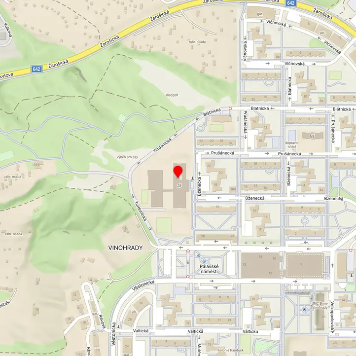 Mapa školy z Mapy.cz