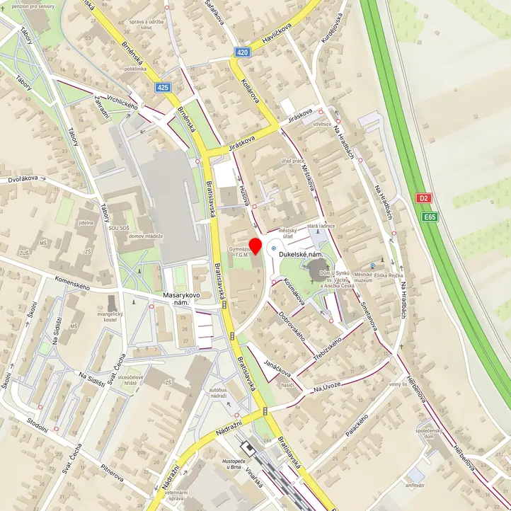 Mapa školy z Mapy.cz